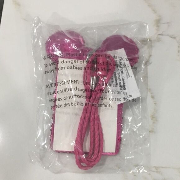 Loungefly Disney Parks Imagination Pink Minnie Mouse ID Holder Lanyard NWT - Picture 3 of 5
